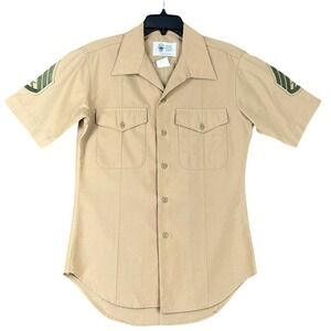 US Navy Enlisted Khaki Short Sleeve Service Uniform Shirt‎ 15.5 SPM1C1-11-D-F503